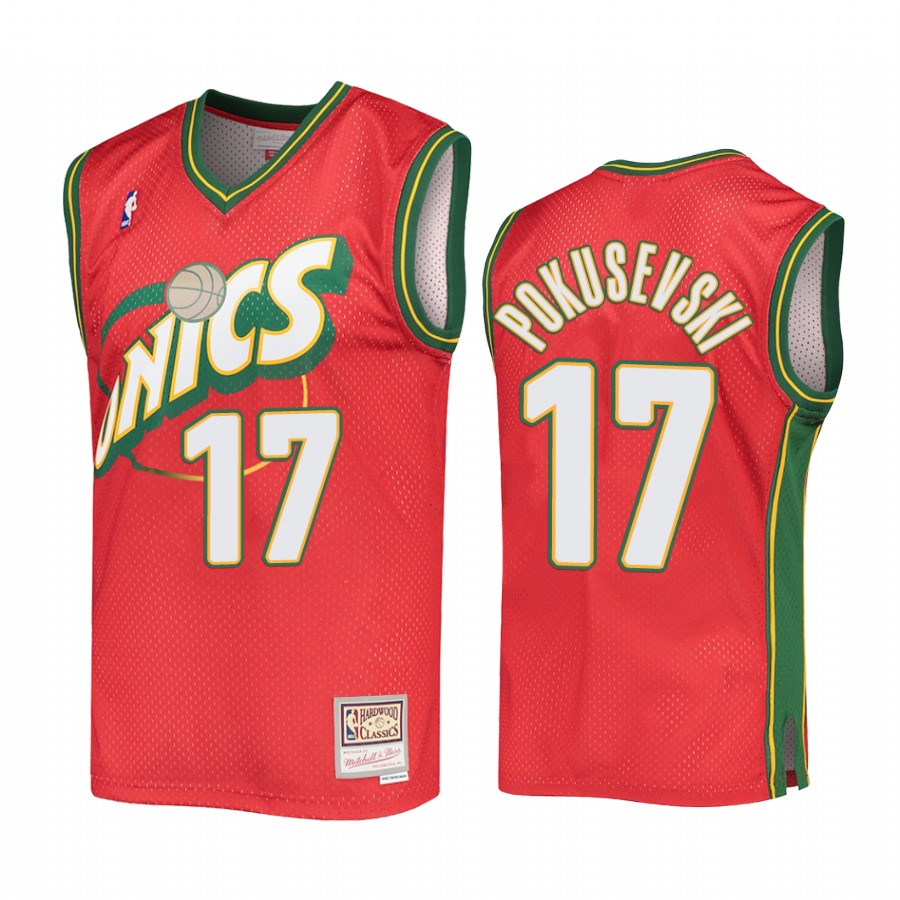 Aleksej Pokusevski #17 Oklahoma City Thunder Hardwood Classics Jersey Red