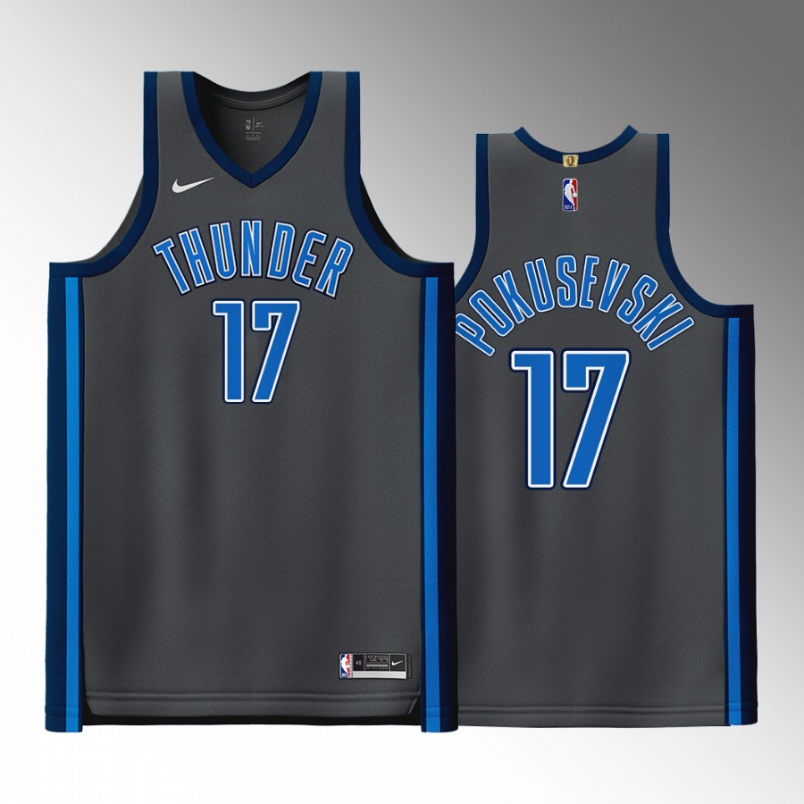 Aleksej Pokusevski Thunder #17 City Edition Jersey Black