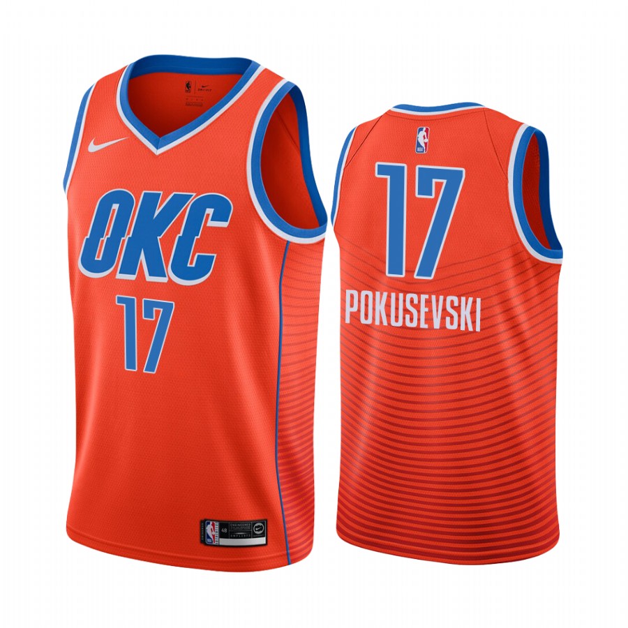 Aleksej Pokusevski Oklahoma City Thunder Orange Statement Jersey Draft