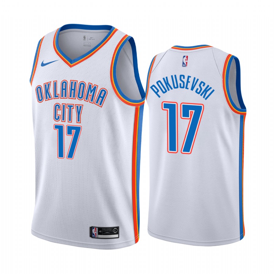 Aleksej Pokusevski Oklahoma City Thunder White Association Jersey Draft
