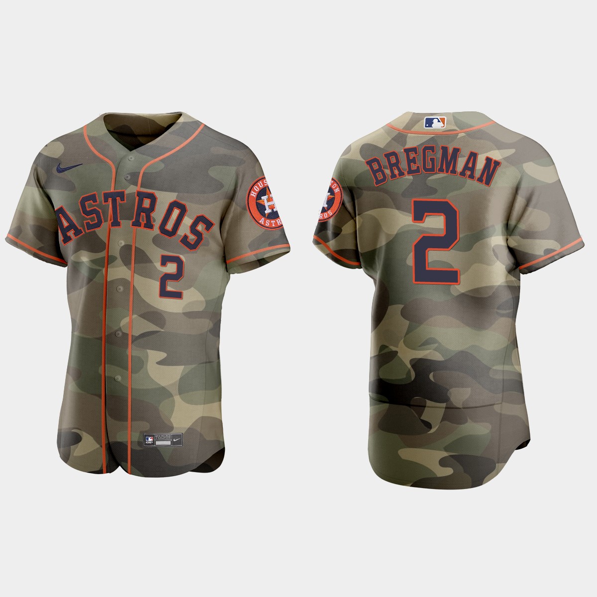 Alex Bregman Houston Astros National Armed Forces Day Jersey - Camo