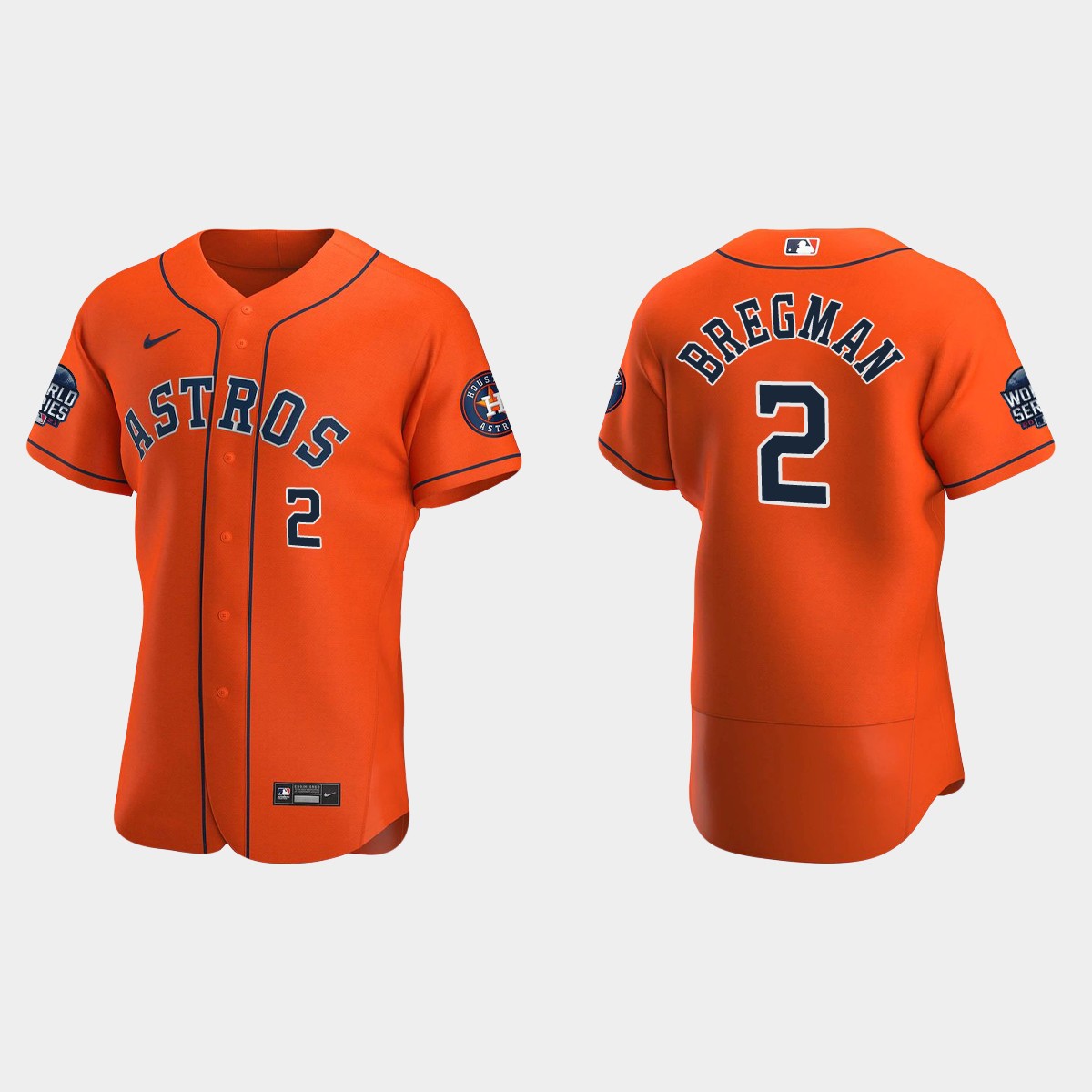 Alex Bregman Houston Astros World Series Jersey - Orange
