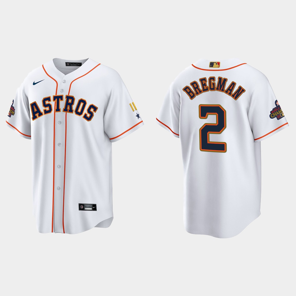 Alex Bregman Houston Astros Gold Program Jersey - White