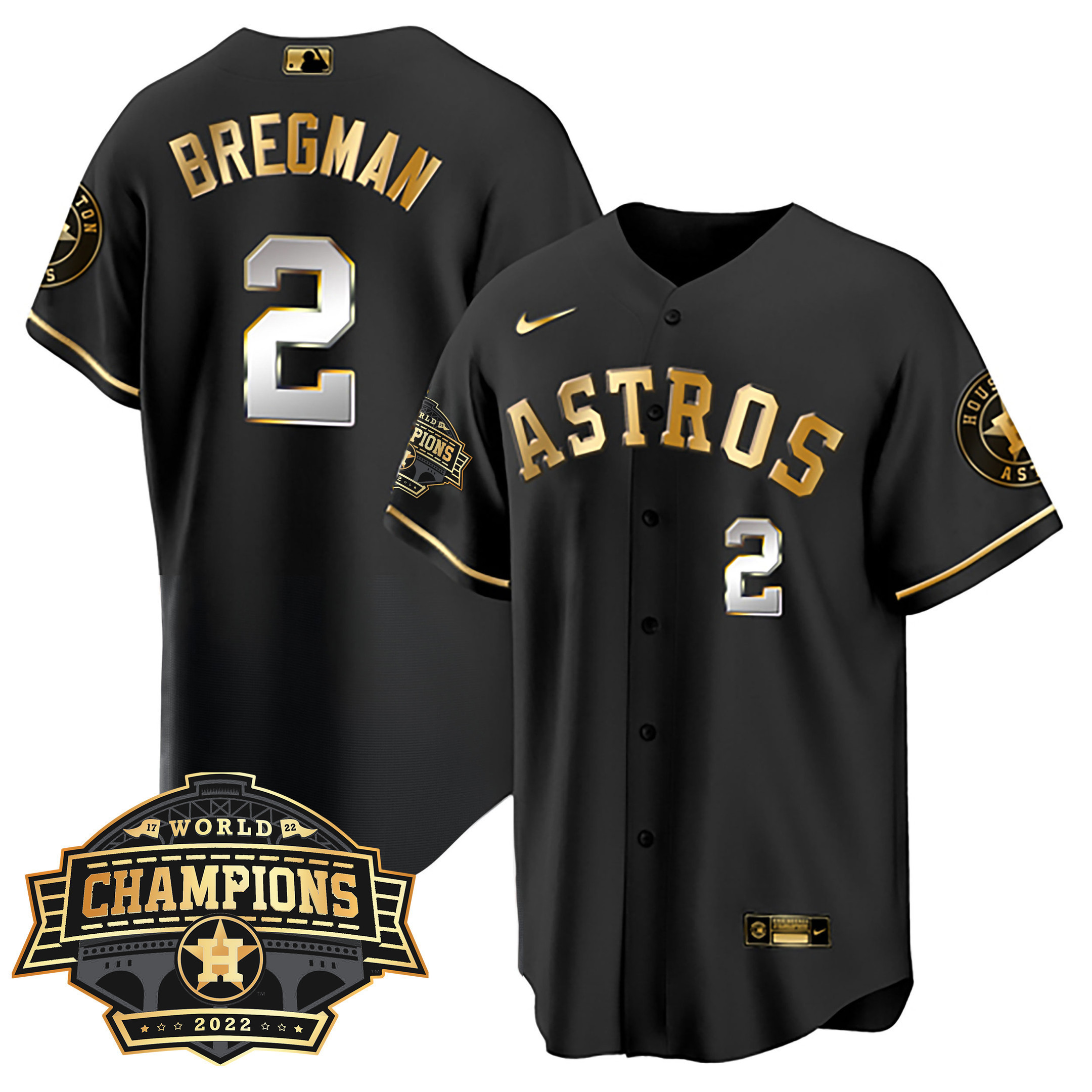 Alex Bregman Men's Houston Astros Champions Limited Cool Black Jersey