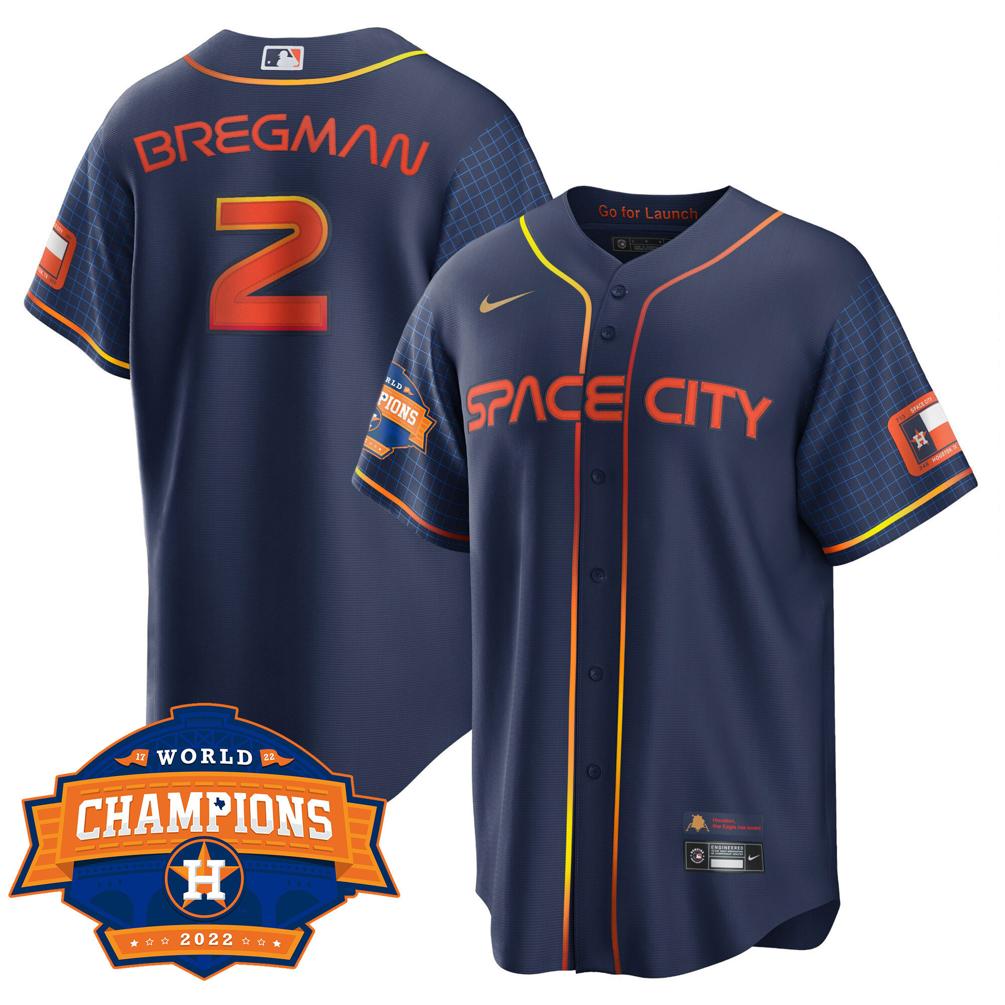 Alex Bregman Men's Houston Astros Champions Limited Cool Space City Jersey