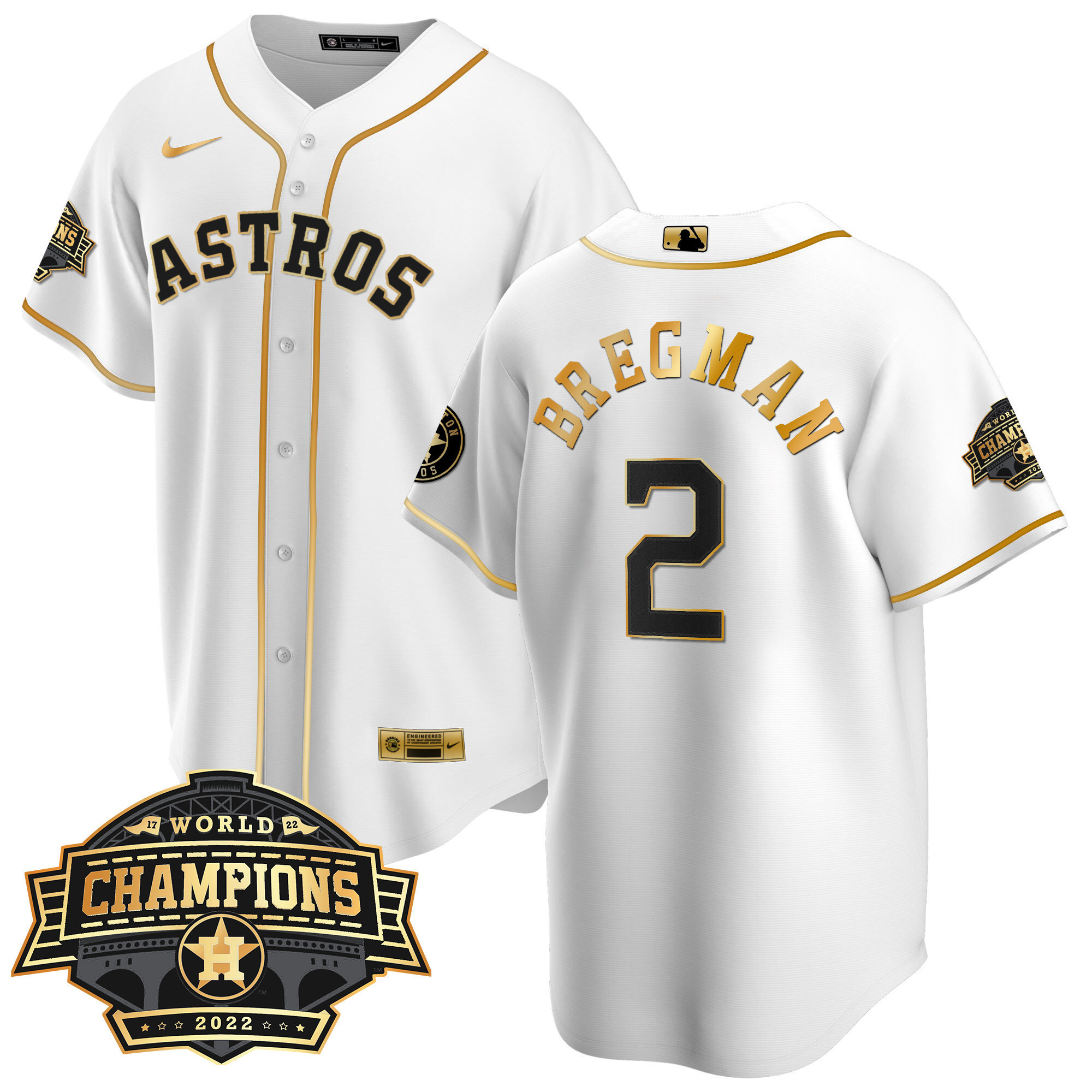 Alex Bregman Men's Houston Astros Champions Limited Cool White Jersey