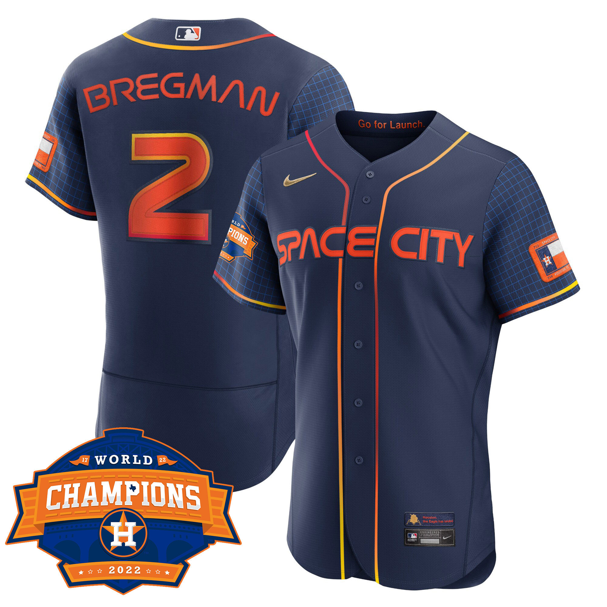 Alex Bregman Men's Houston Astros Champions Limited Flex Space City Jersey