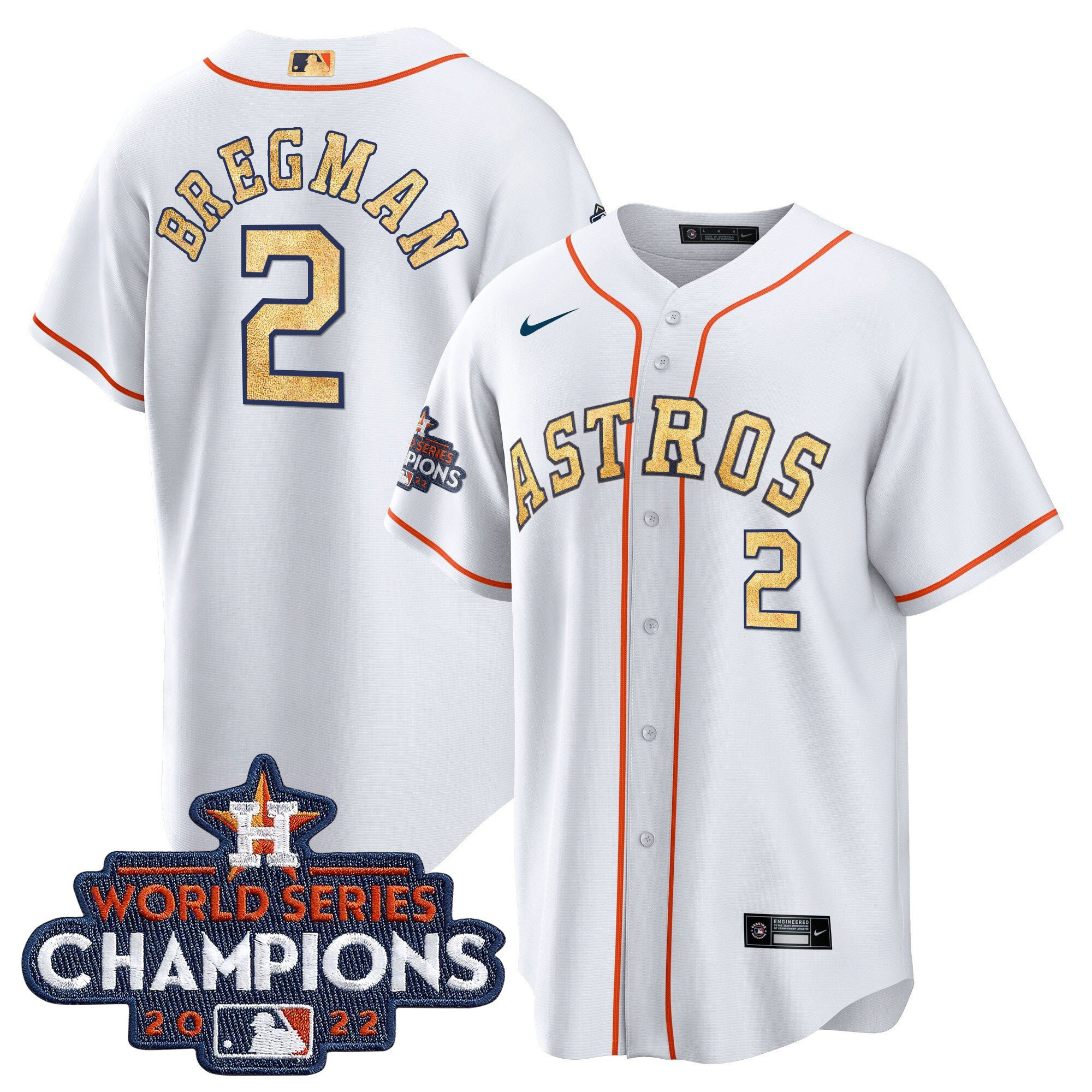 Alex Bregman Men's Houston Astros World Series Champions Color Rush Cool White Jersey - All Stitched
