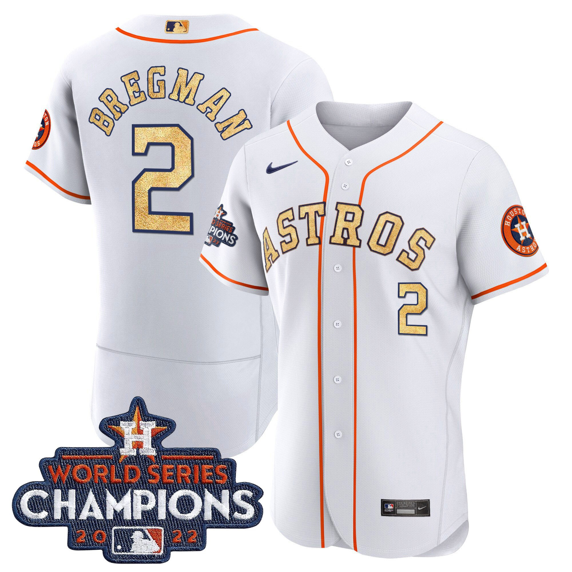 Alex Bregman Men's Houston Astros World Series Champions Color Rush Flex White Jersey - All Stitched