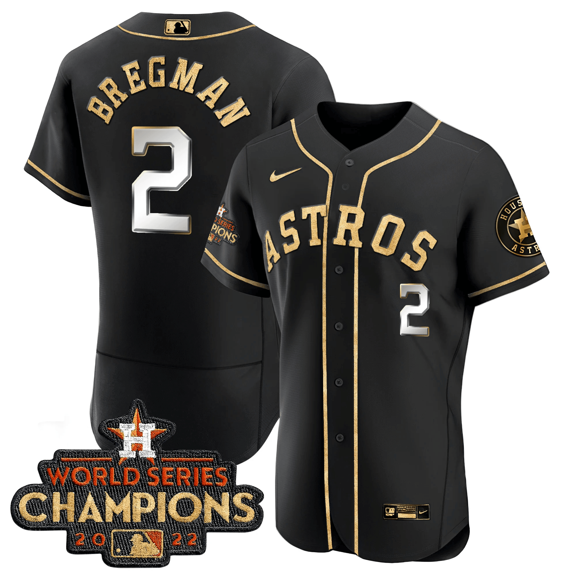 Alex Bregman Men's Houston Astros World Series Champions Color Rush Limited Flex Black Jersey - All Stitched