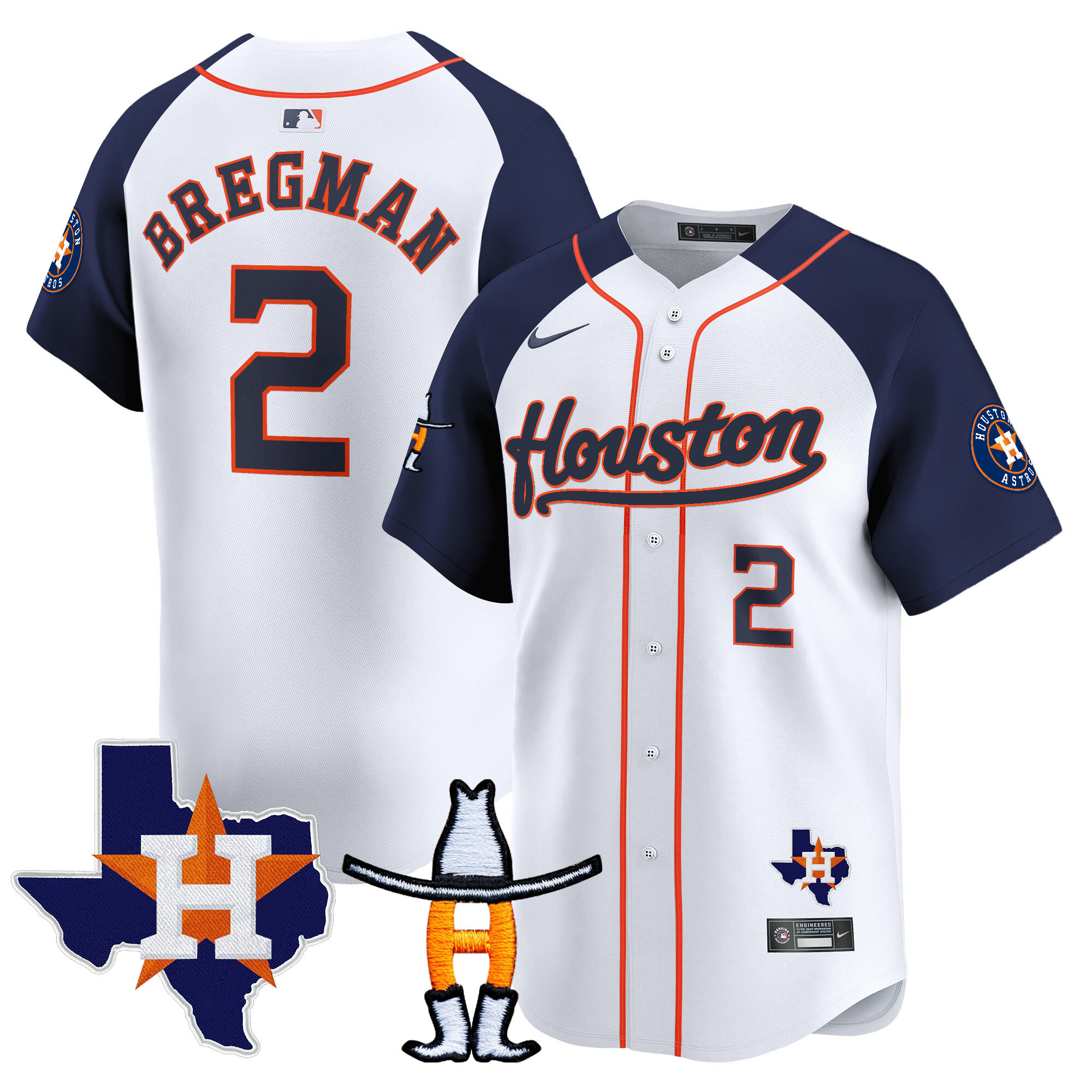 Alex Bregman Men's Houston Astros Houston Rodeo Patch Vapor Premier Limited Alternate Jersey - All Stitched