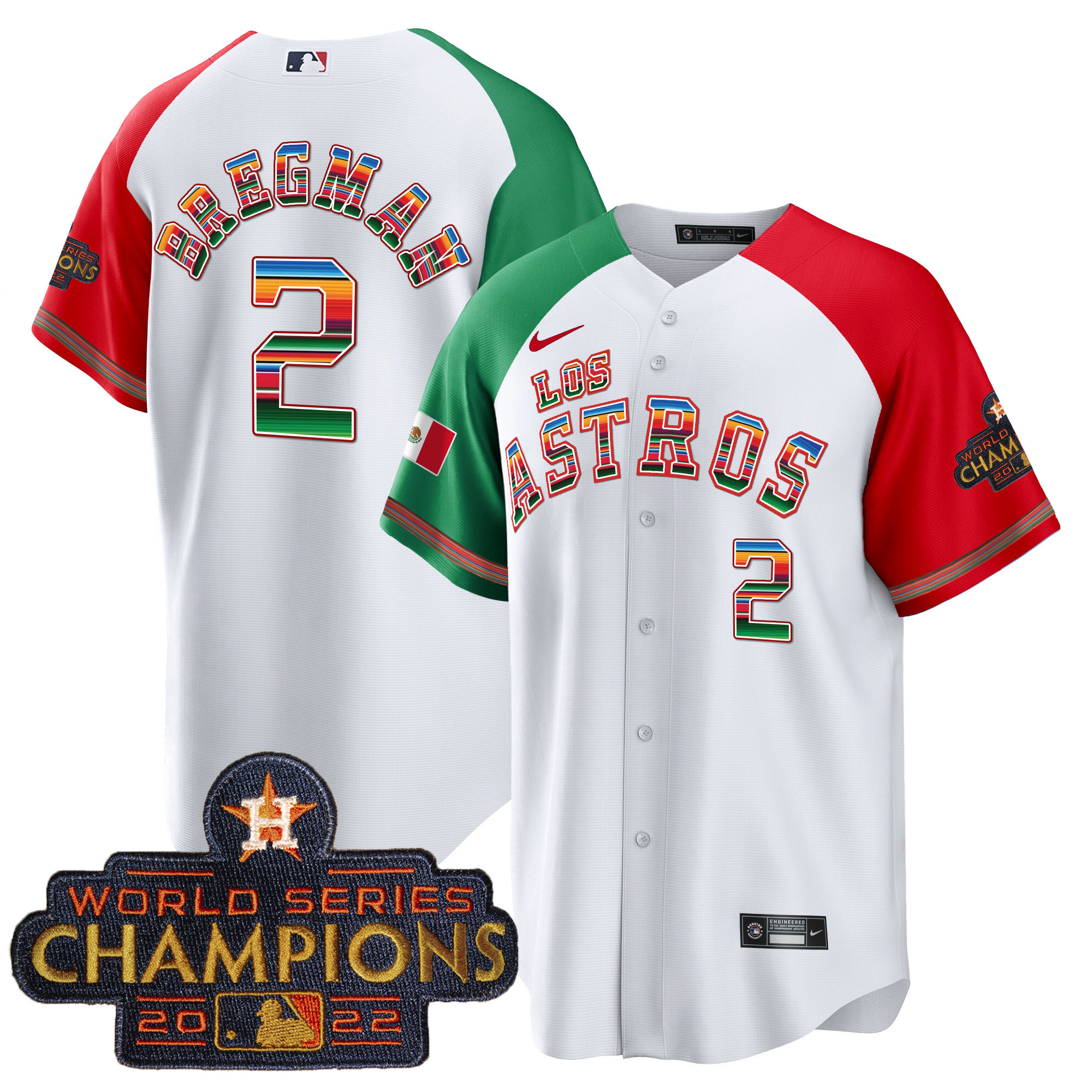 Alex Bregman Men's Houston Astros Los Houston Astros Mexico Alternate Jersey - All Stitched
