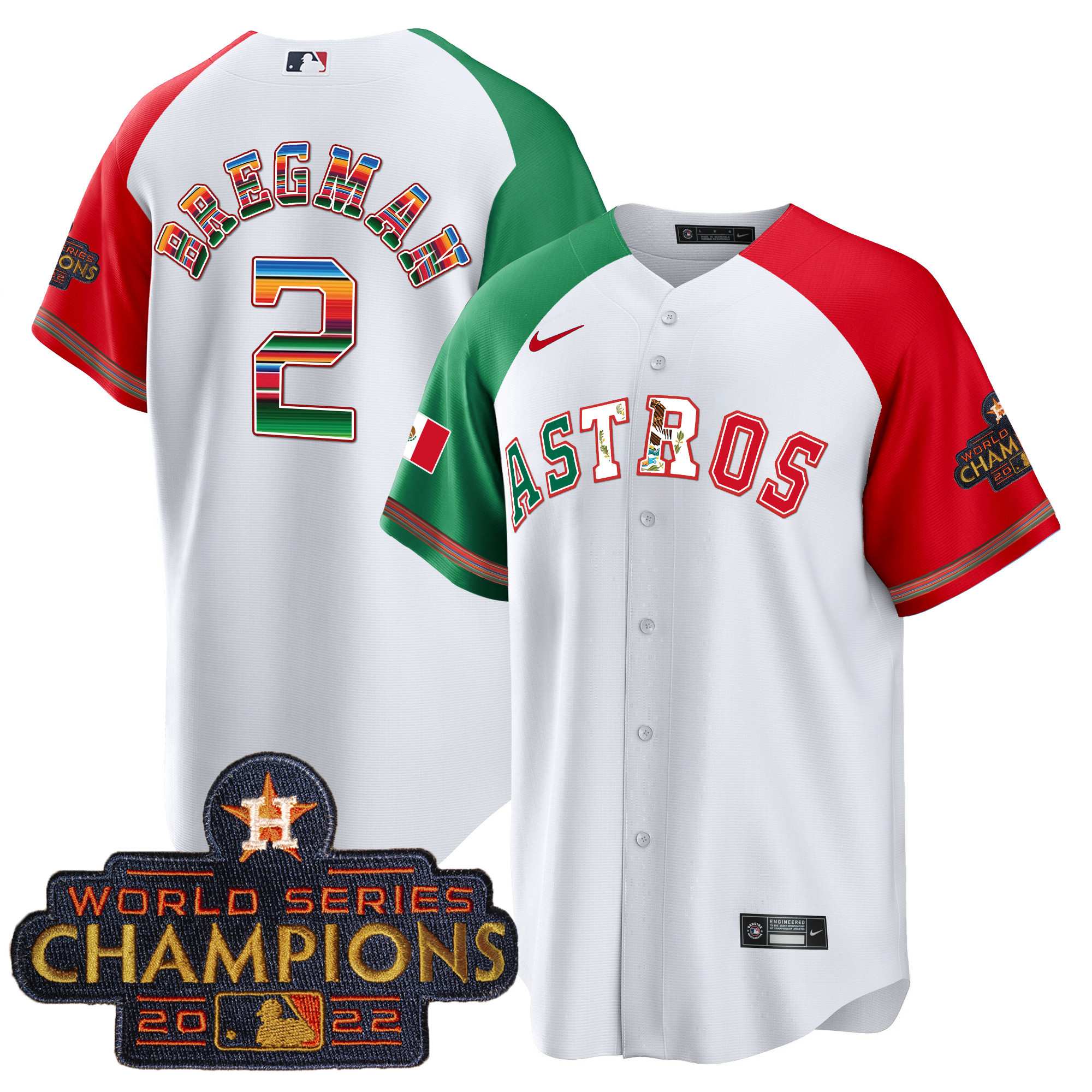 Alex Bregman Men's Houston Astros Mexico Cool Base Limited V3 Alternate Jersey - All Stitched
