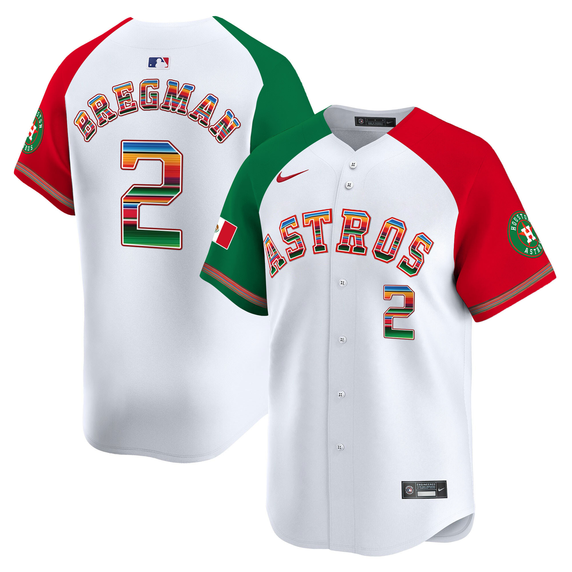 Alex Bregman Men's Houston Astros Mexico Vapor Premier Limited Alternate Jersey - All Stitched
