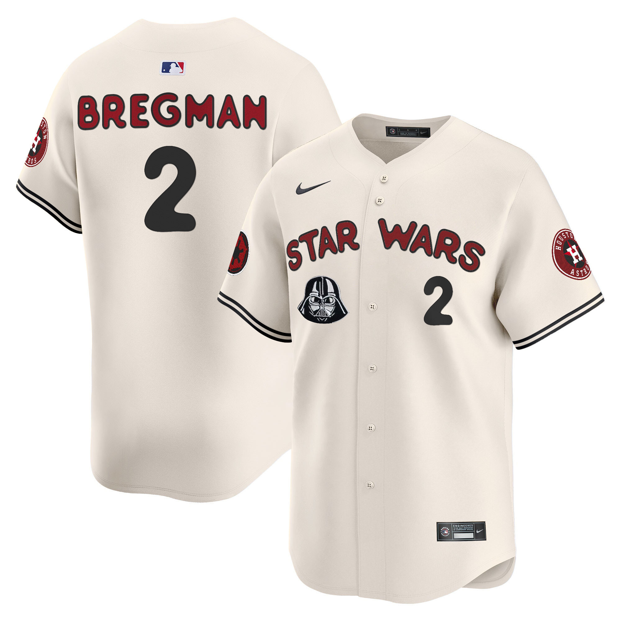Alex Bregman Men's Houston Astros SW Vapor Premier Limited Cream Jersey - All Stitched