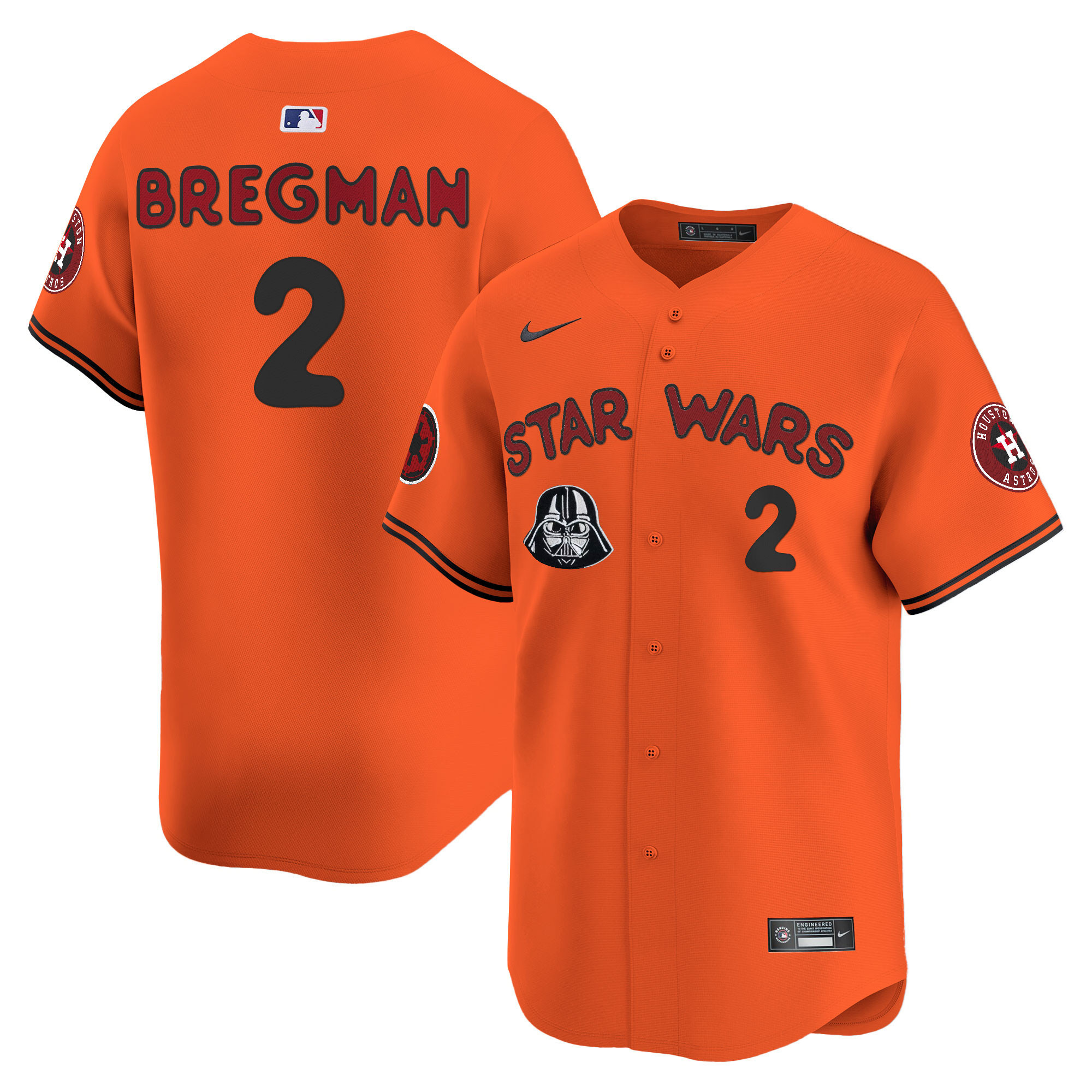 Alex Bregman Men's Houston Astros SW Vapor Premier Limited Orange Jersey - All Stitched