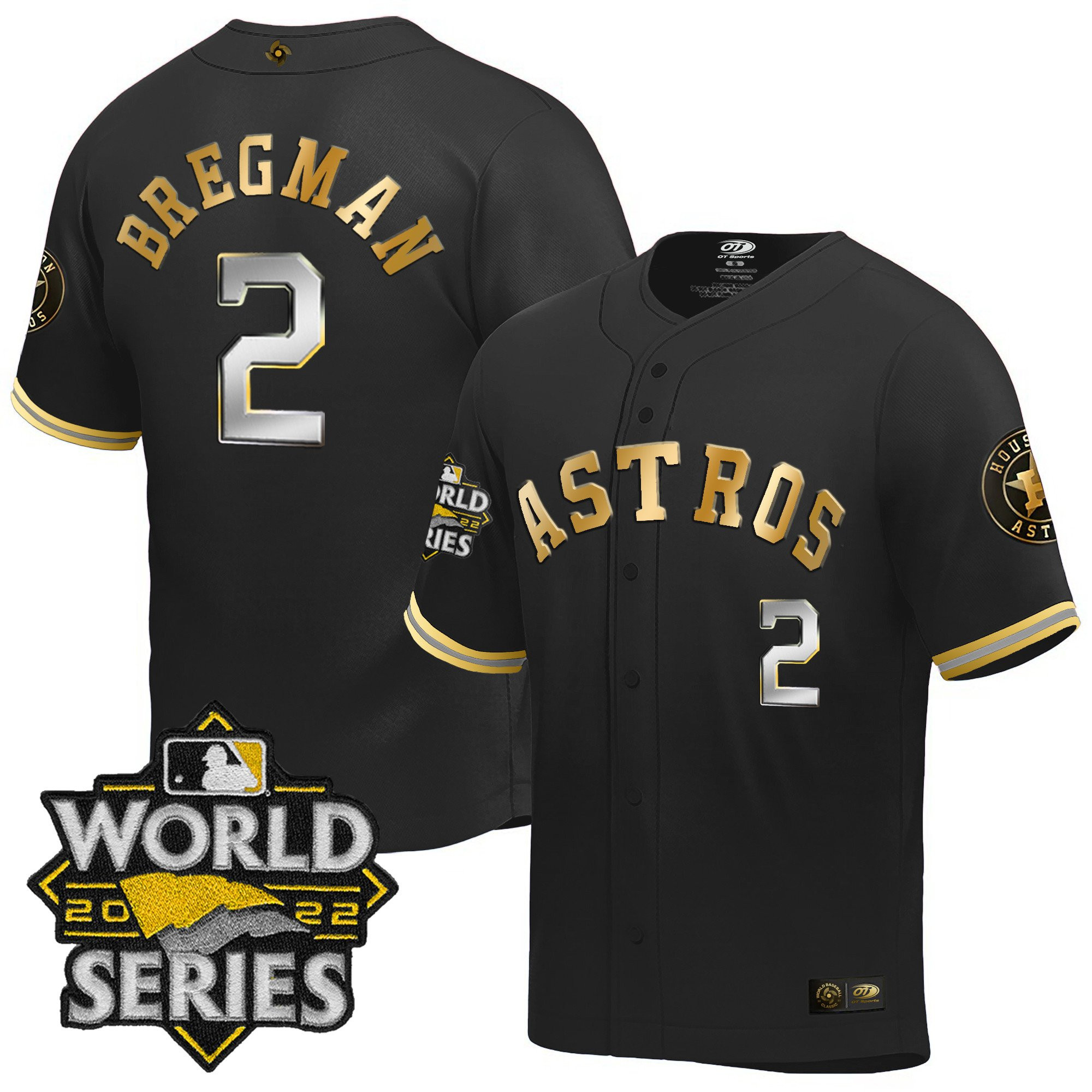 Alex Bregman Men's Houston Astros World Series Classic Black Limited Jersey - All Stitched