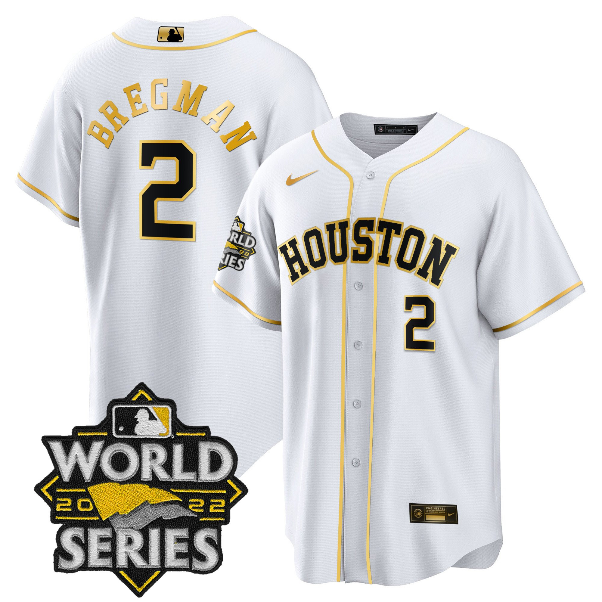 Alex Bregman Men's Houston Astros World Series Limited Cool White Jersey - All Stitched