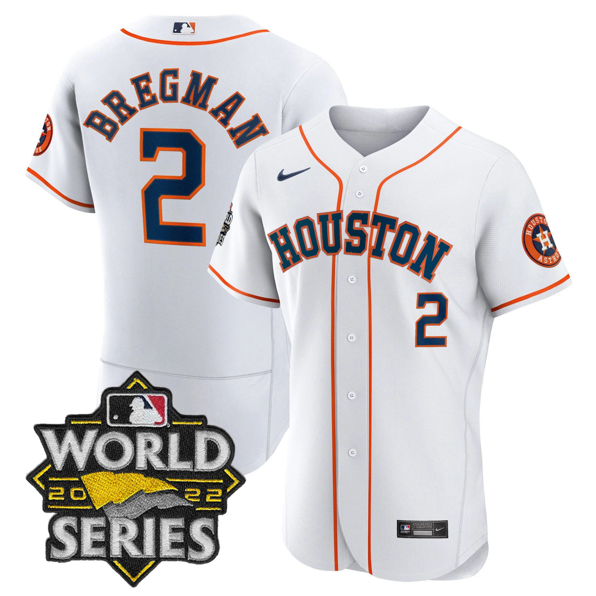 Alex Bregman Men's Houston Astros World Series Limited Flex Home Jersey - All Stitched