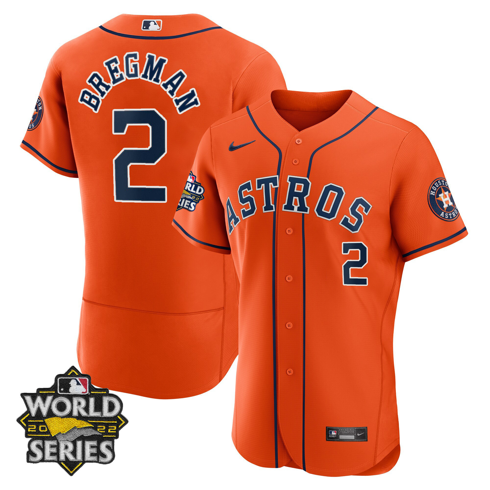 Alex Bregman Women's Houston Astros Alternate World Series Player Flex Base Jersey