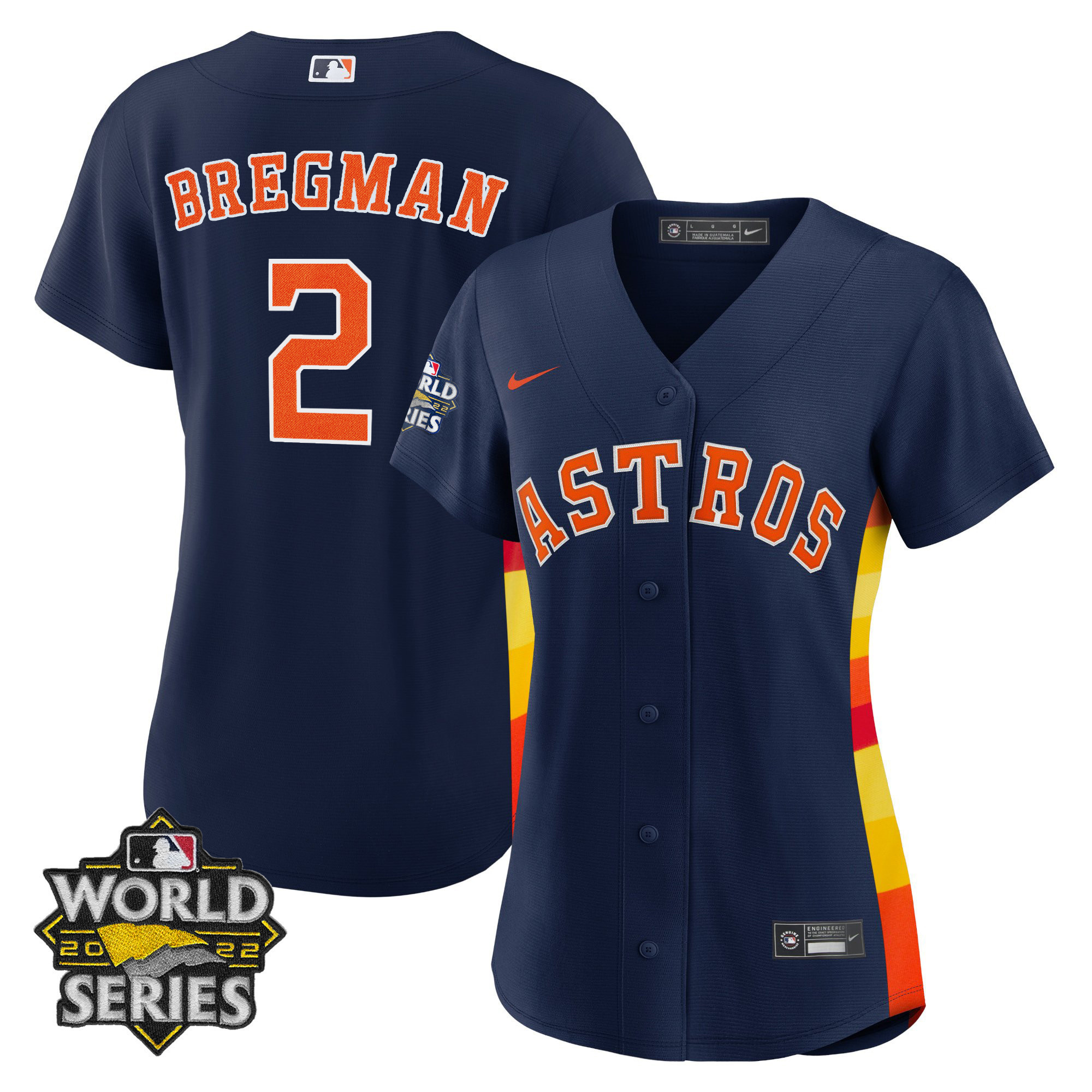 Alex Bregman Women's Houston Astros Alternate Navy World Series Player Cool Base Jersey