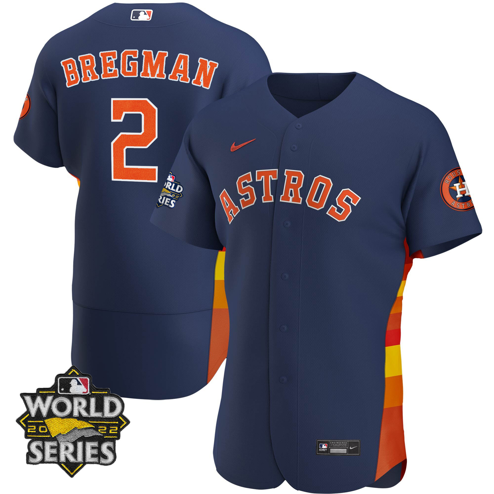 Alex Bregman Women's Houston Astros Alternate Navy World Series Player Flex Base Jersey