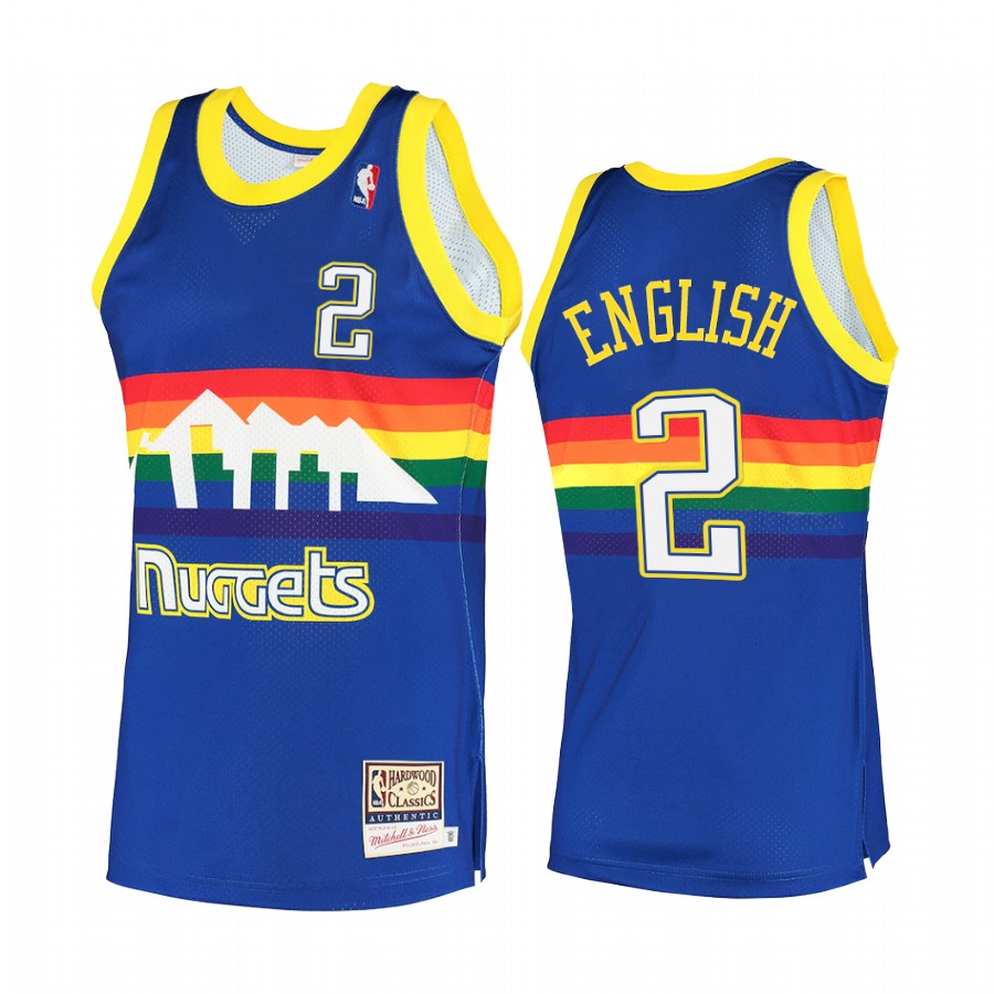 Alex English #2 Denver Nuggets Royal Hardwood Classics Jersey