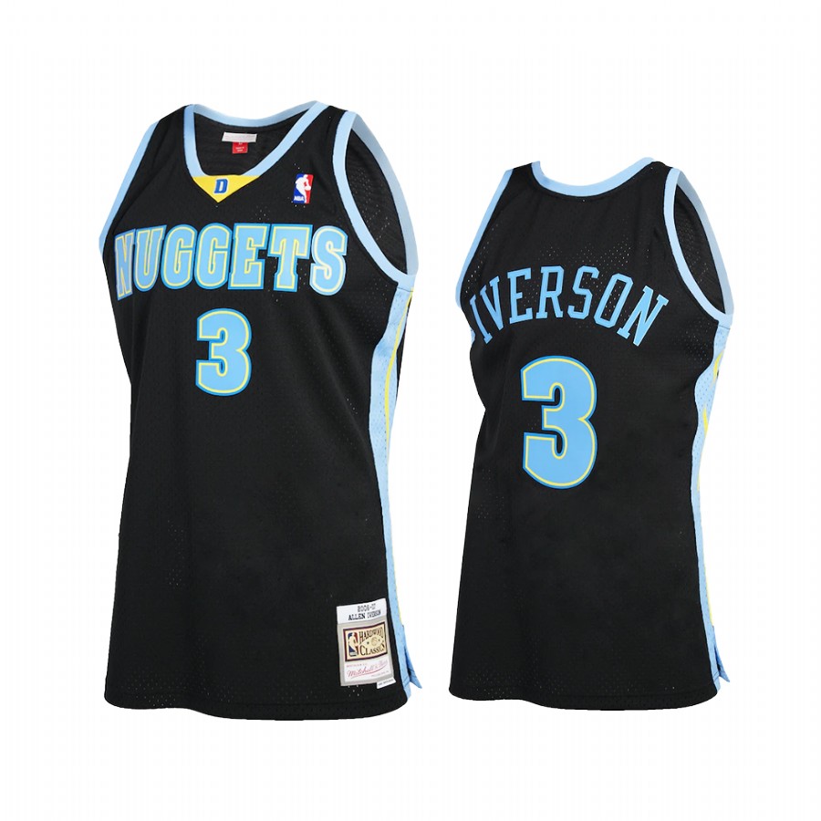 Allen Iverson #3 Denver Nuggets Reload 2.0 Jersey Black
