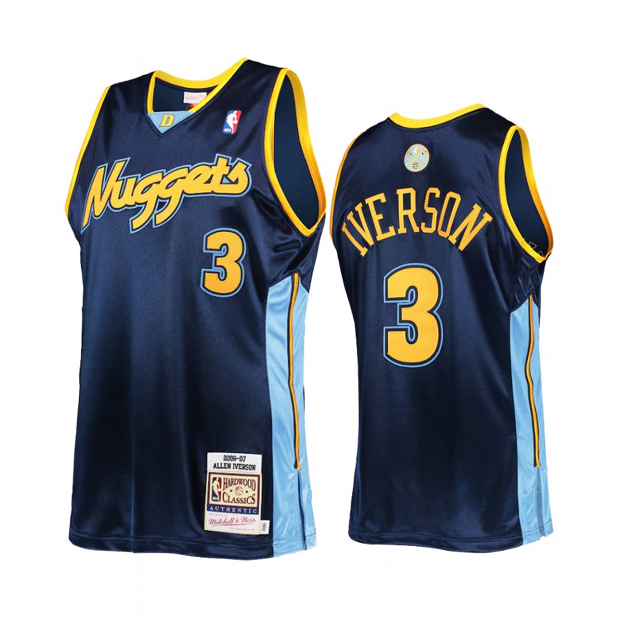 Allen Iverson Denver Nuggets Hardwood Classics 2006 Navy Jersey
