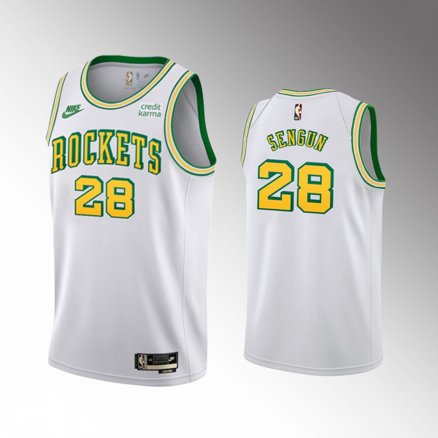 Alperen Sengun Houston Rockets White #28 Classic Edition Jersey San Diego Throwbacks