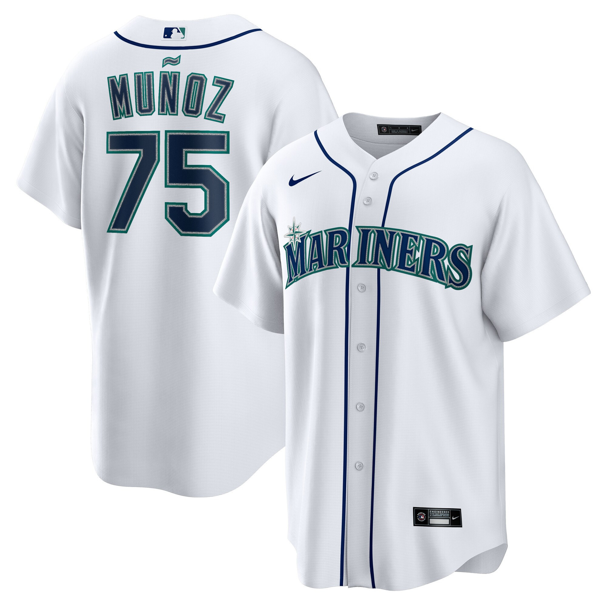 Andres Munoz Seattle Mariners Cool Base - White Jersey