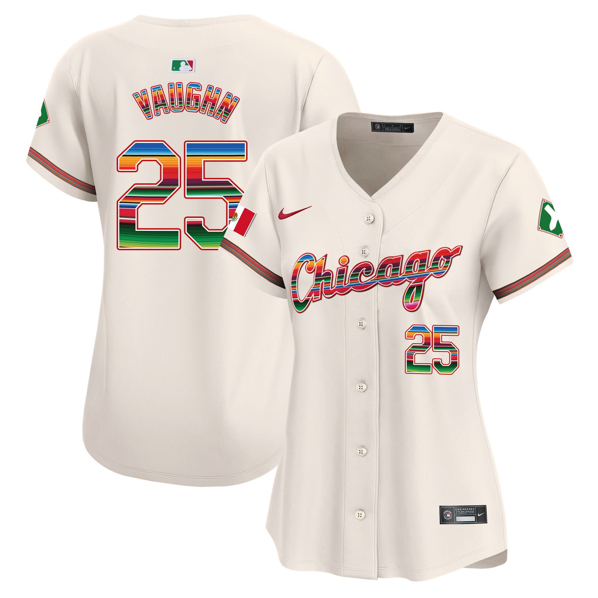 Andrew Vaughn Women's Chicago White Sox Mexico Vapor Premier Limited V3 Cream Jersey - All Stitched