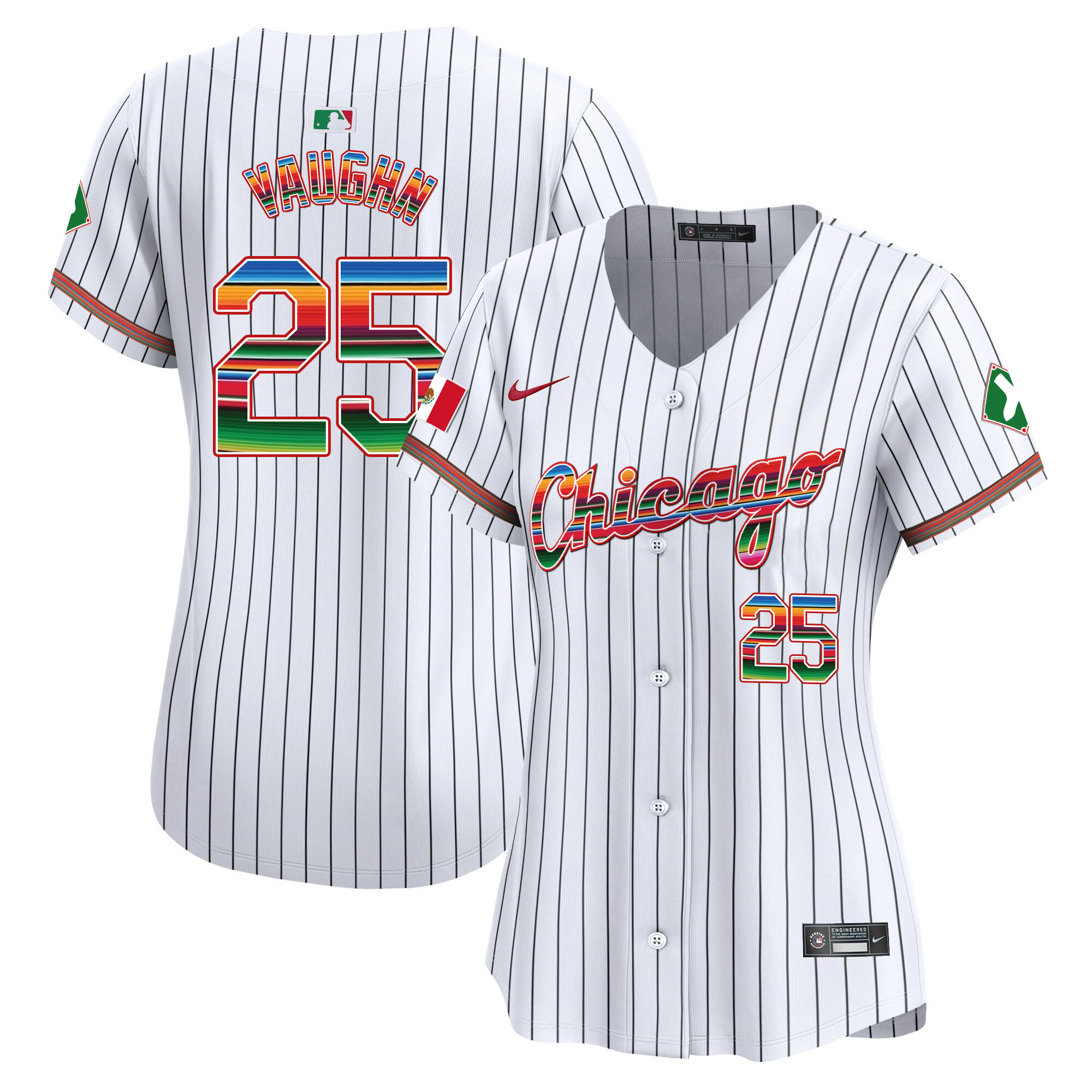 Andrew Vaughn Women's Chicago White Sox Mexico Vapor Premier Limited V3 Stripe Jersey - All Stitched