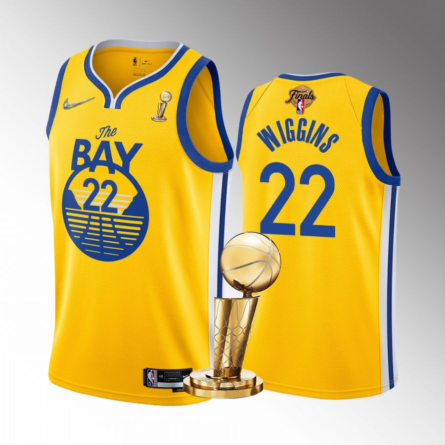 Andrew Wiggins Finals Champions Golden State Warriors Gold #22 Jersey Statement