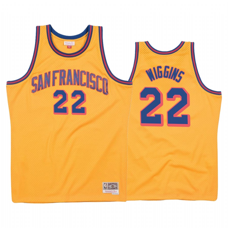 Andrew Wiggins Golden State Warriors 1962-63 Gold Hardwood Classics #22 Jersey