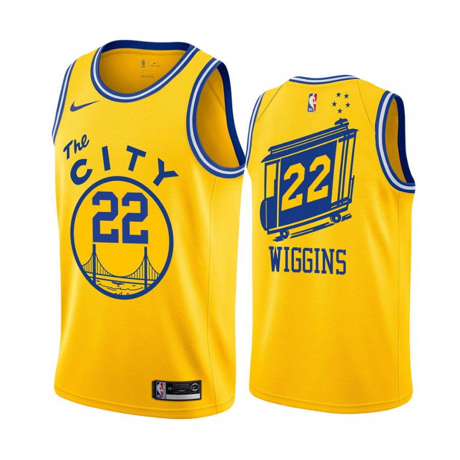 Andrew Wiggins Golden State Warriors Yellow Classic #22 Jersey