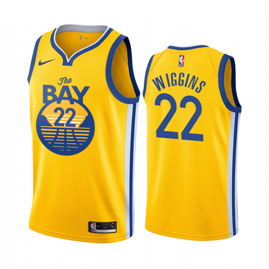 Andrew Wiggins Golden State Warriors Yellow Statement #22 Jersey