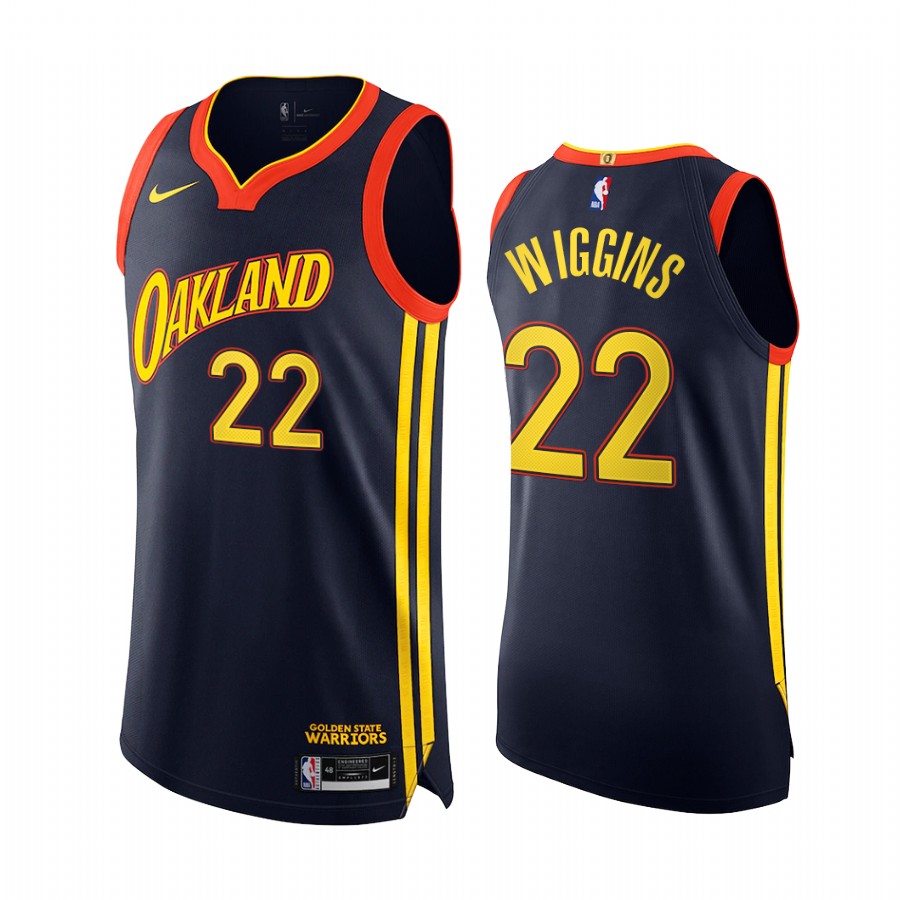 Andrew Wiggins Golden State Warriors Navy City Edition Jersey Player