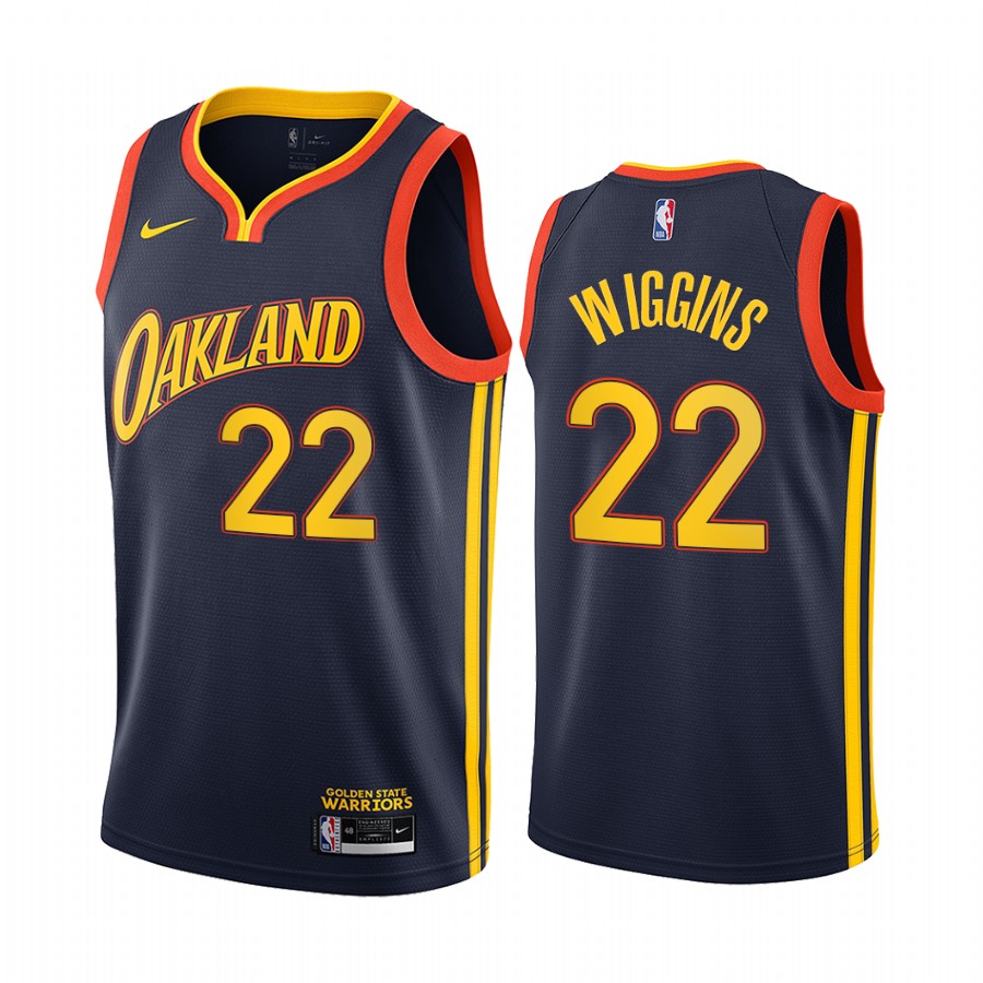 Andrew Wiggins Golden State Warriors Navy City Edition Oakland Jersey