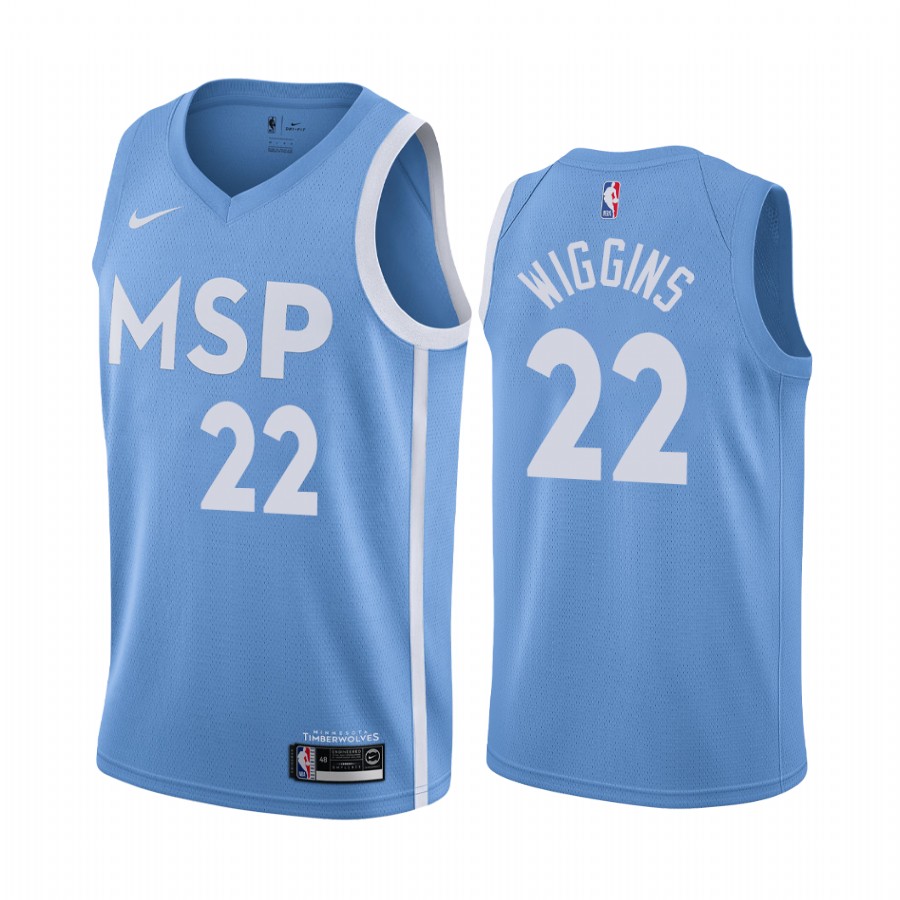 Andrew Wiggins Minnesota Timberwolves City Edition Blue Jersey