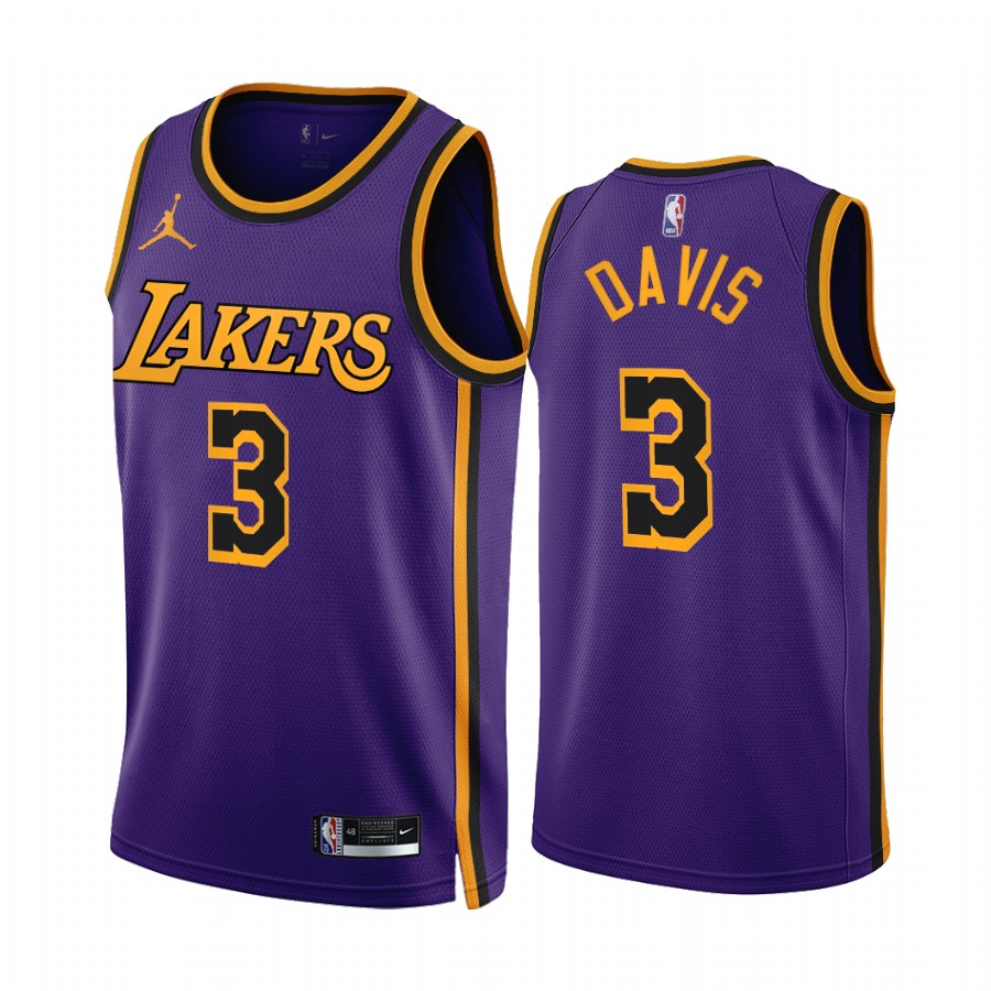 Anthony Davis Los Angeles Lakers Purple #3 Statement Edition Jersey