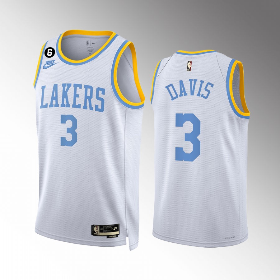 Anthony Davis Los Angeles Lakers White #3 Classic Edition Jersey Swingman