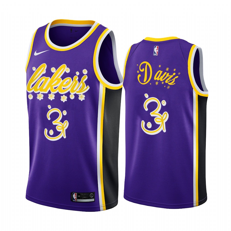 Anthony Davis Los Angeles Lakers Christmas Night Purple Jersey Festive Special Edition