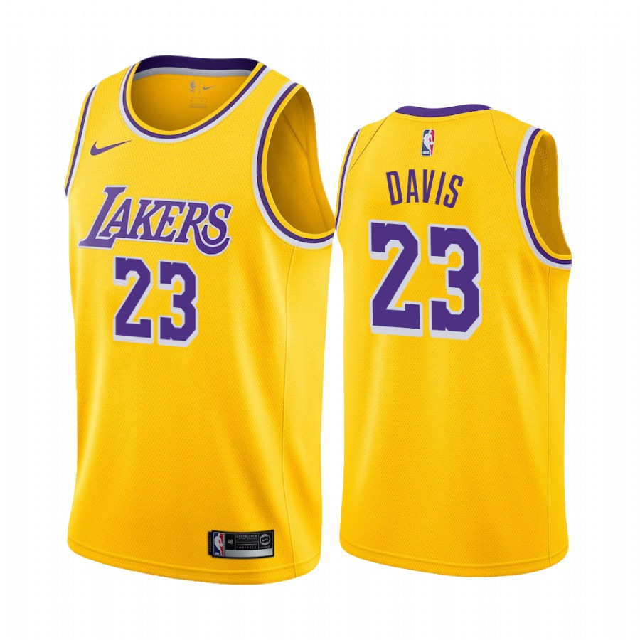 Anthony Davis Los Angeles Lakers Gold Icon Jersey Trade Numbers