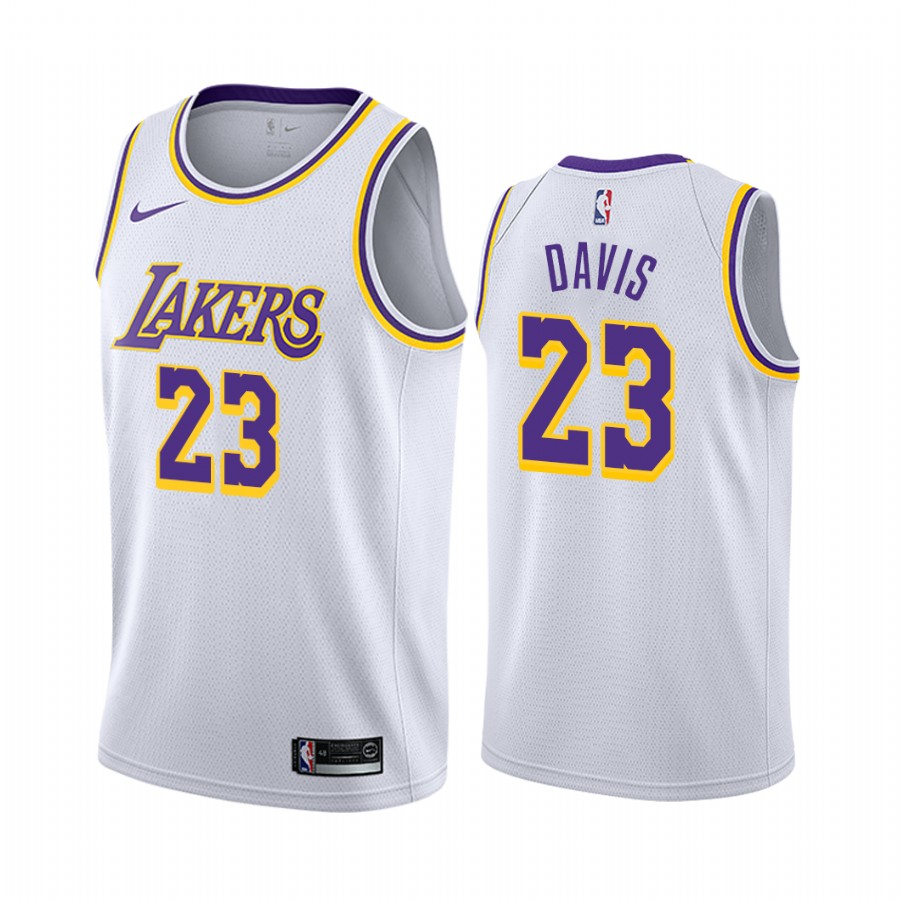 Anthony Davis Los Angeles Lakers White Association Jersey Trade Numbers