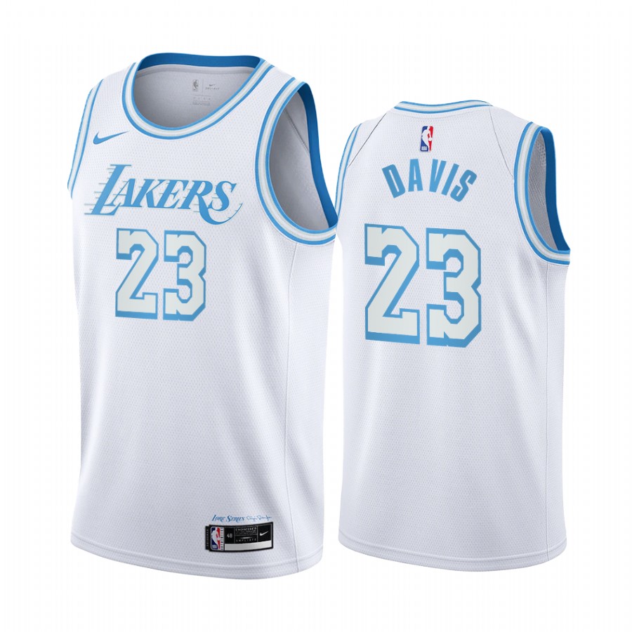 Anthony Davis Los Angeles Lakers White City Jersey Trade Numbers