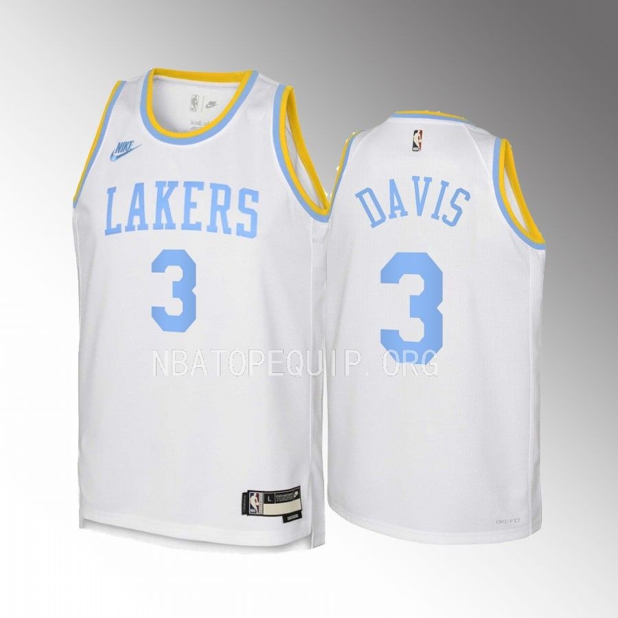 Anthony Davis Los Angeles Lakers Classic Edition White Youth Jersey - Swingman