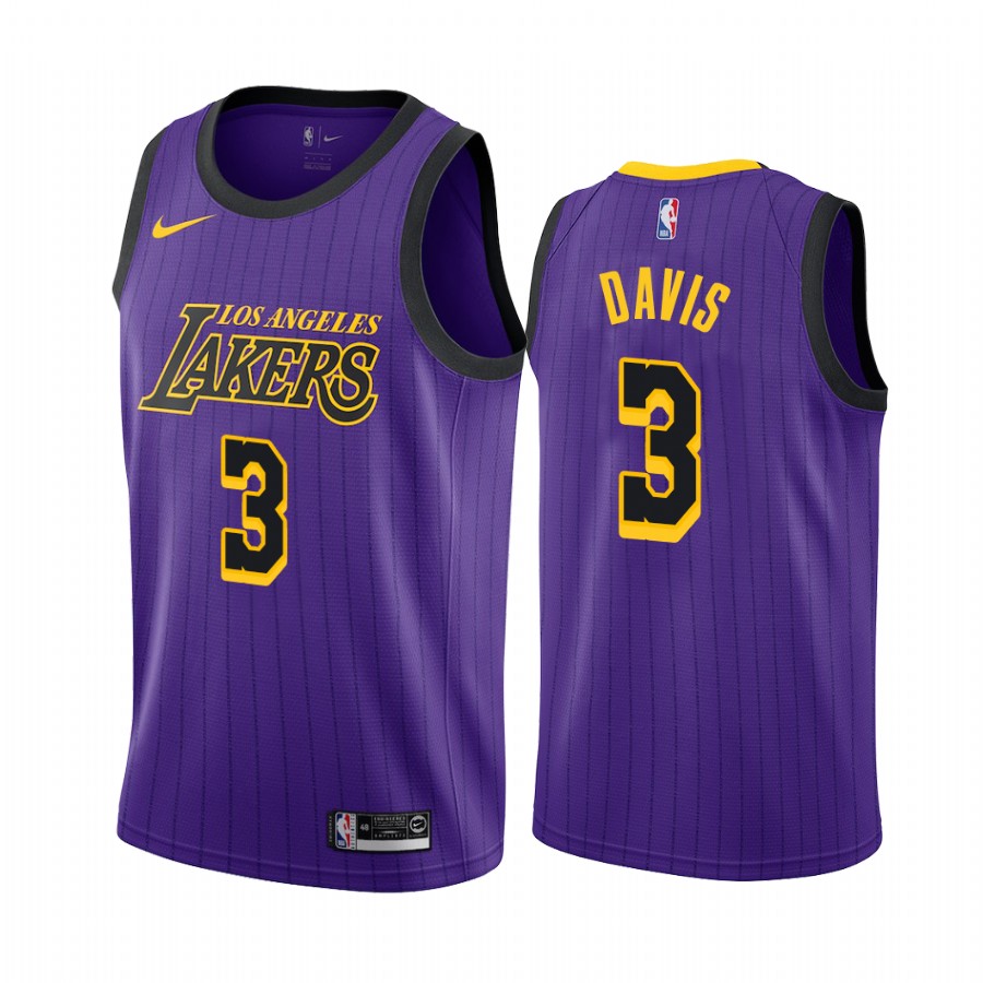 Anthony Davis Los Angeles Lakers #3 City Men's Jersey - Purple