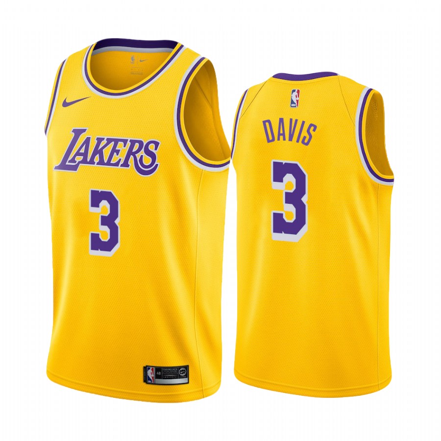 Anthony Davis Los Angeles Lakers #3 Icon Men's Jersey - Gold