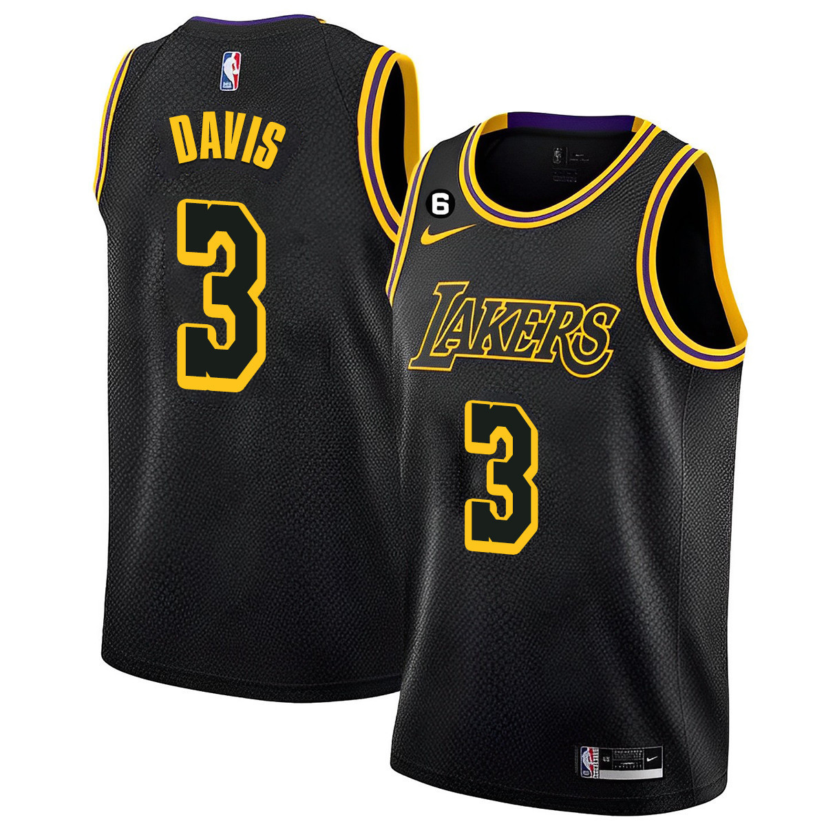 Anthony Davis Men's Los Angeles Lakers Collection Black Mamba Jersey - All Stitched